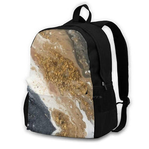 Marble Travel Laptop Bagpack Bags Granite Crystal