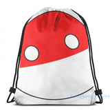 Polandball Countryball USB Charge Backpack School Travel Laptop Bag