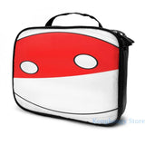 Polandball Countryball USB Charge Backpack School Travel Laptop Bag