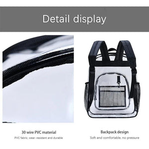 Eco-Friendly Transparent Backpack Storage Large Capacity PVC Unisex