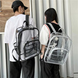 Eco-Friendly Transparent Backpack Storage Large Capacity PVC Unisex