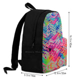 Neon Pattern Travel Laptop School Backpack Tie Dye