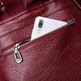 Women Schoolbag 3 In 1 Backpack Shoulder Bag Preppy Style Travel Rucksack