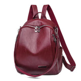 Women Schoolbag 3 In 1 Backpack Shoulder Bag Preppy Style Travel Rucksack