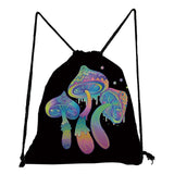 Colorful Mushroom Drawstring Backpack for Students