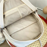 Double Zip Women Backpack Student Shoulder Bag