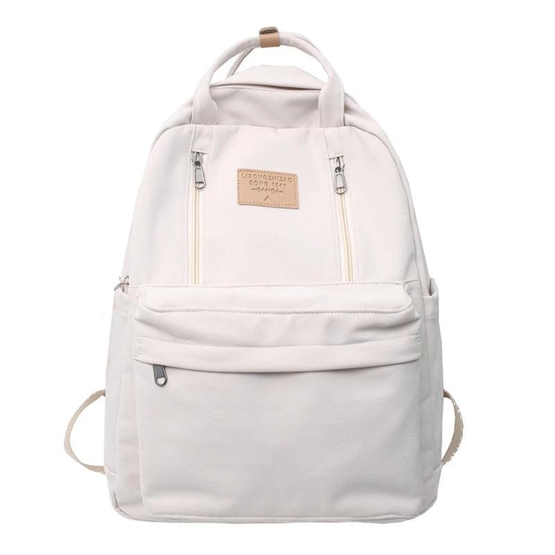 Double Zip Women Backpack Student Shoulder Bag
