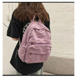 High Capacity Travel Backpack Laptop Canvas Women Backpack Female Schoolbag