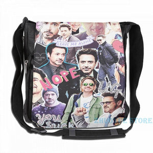 RDJ fangirl USB Backpack for School Travel Laptop Bag