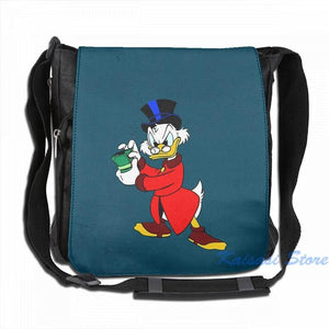 USB Charge Backpack Scrooge McDuck Print Travel Laptop Bag