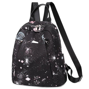 Waterproof Printed Travel Backpack for Teenagers Girls