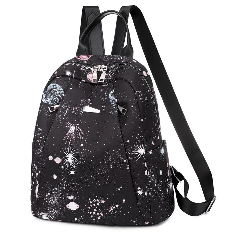 Waterproof Printed Travel Backpack for Teenagers Girls