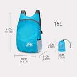 15L Packable Outdoor Backpack Lightweight Folding Travel Daypack