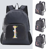 Ultralight Foldable Backpack Pink Letter Print Hiking Daypack