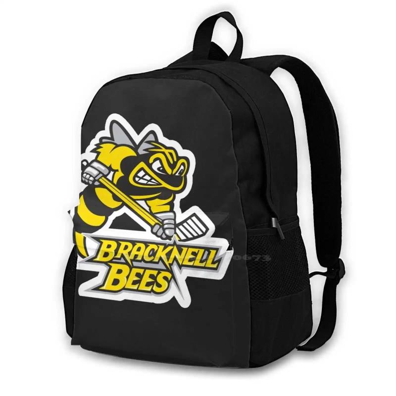 Bracknell Bees Teen College Student Backpack Laptop Travel Bags