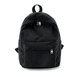 Corduroy Backpack Women School Backpack Pure Women Backpack