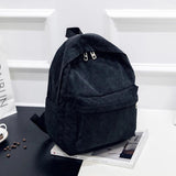 Corduroy Backpack Women School Backpack Pure Women Backpack