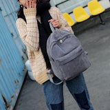 Corduroy Backpack Women School Backpack Pure Women Backpack
