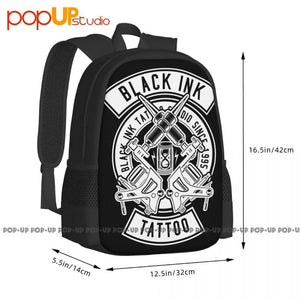 Ink Tattoo Studio Backpack Large Capacity School Foldable 3D Printing