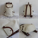 Funny Bull Terrier Dog Print Women Backpack Casual Linen School Traveling Pack