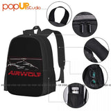 Airwolf Helicopter Grid Backpack Large Capacity Beach Bag