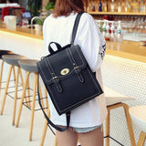PU Casual Double Backpack for Women