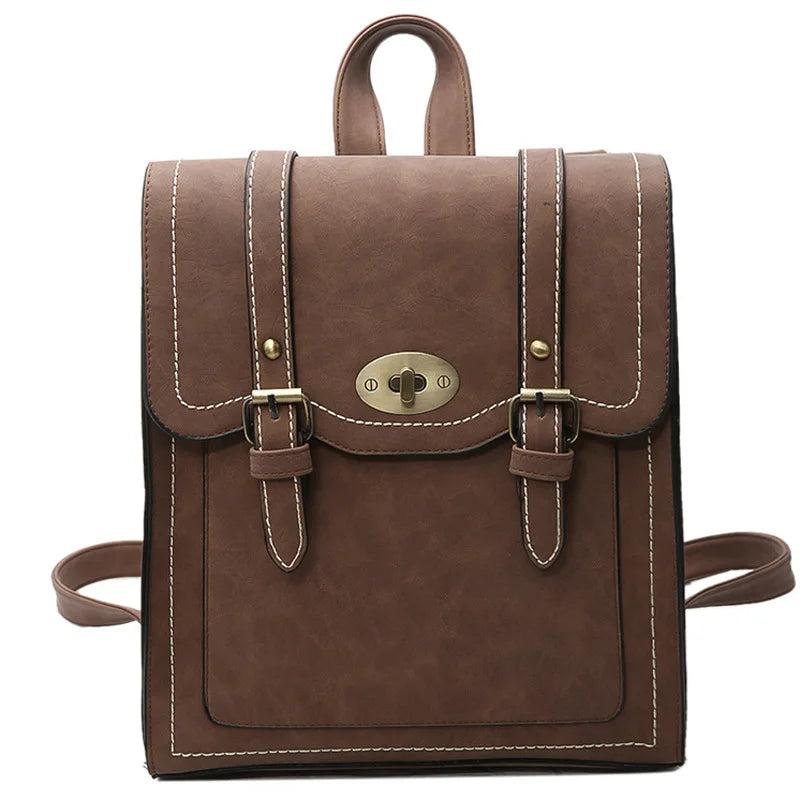 PU Casual Double Backpack for Women