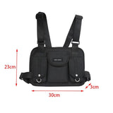 Canvas Backpack Unisex Kanye Chest Rig Hip Hop Streetwear