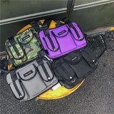 Canvas Backpack Unisex Kanye Chest Rig Hip Hop Streetwear