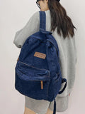 Harajuku Denim Backpack Large Capacity Schoolbag