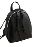 Mini PU Leather Backpack with Fringe Zipper