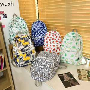 Fruit Graffiti Schoolbag Waterproof Travel Bag