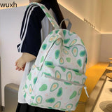 Fruit Graffiti Schoolbag Waterproof Travel Bag