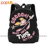 Dexters Laboratory Cartoon Dee Dee Button Backpack Large Capacity