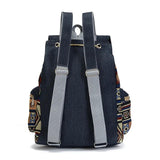Boho Canvas Backpack Vintage Outdoor Travel Bag Ethnic Girls Schoolbag