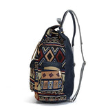 Boho Canvas Backpack Vintage Outdoor Travel Bag Ethnic Girls Schoolbag