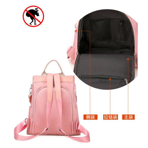 3-in-1 Anti Theft Women Backpack Oxford Shoulder Bag Embroidery Flower