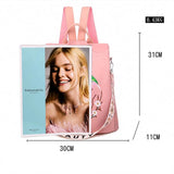 3-in-1 Anti Theft Women Backpack Oxford Shoulder Bag Embroidery Flower
