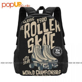 Roller Skate Backpack Large Capacity Print Portable School Bag
