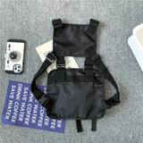 HipHop Vest Streetwear Bag For Men Multi-pocket Tactical Chest Outdoor Bullet