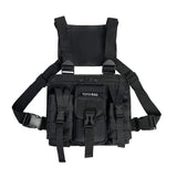 HipHop Vest Streetwear Bag For Men Multi-pocket Tactical Chest Outdoor Bullet