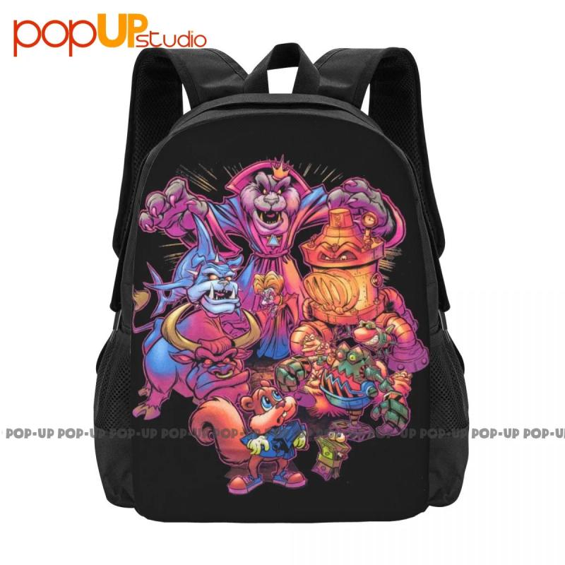 Conkers Bad Fur Backpack Large Capacity Travel Foldable Sports Bag