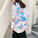 Harajuku Style Women Backpack Large Capacity Storage Backpacks For Girls Print T