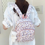 Harajuku Style Women Backpack Large Capacity Storage Backpacks For Girls Print T