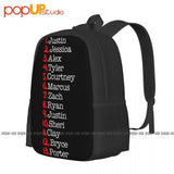 13 Reasons Why Tape Names Printed Backpack Large Capacity Print Softback Gymnast