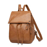 High Vintage Leather Backpack Women Large Capacity Travel Bag