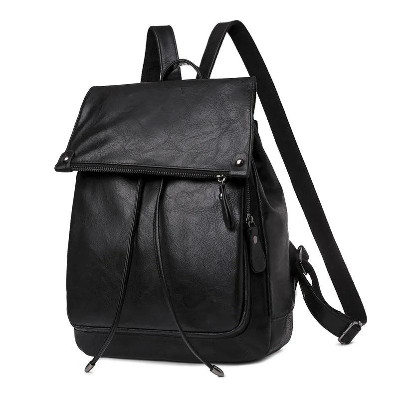High Vintage Leather Backpack Women Large Capacity Travel Bag