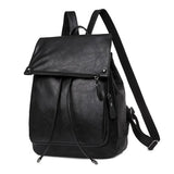 High Vintage Leather Backpack Women Large Capacity Travel Bag