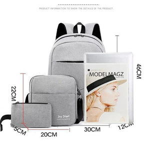 Men's Laptop Backpack Business Bag Three-piece Suit