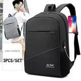 Men's Laptop Backpack Business Bag Three-piece Suit